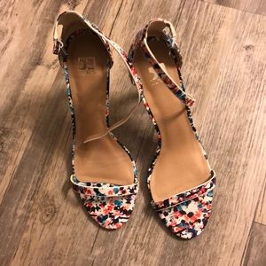 Joe’s multi-colored strappy heel